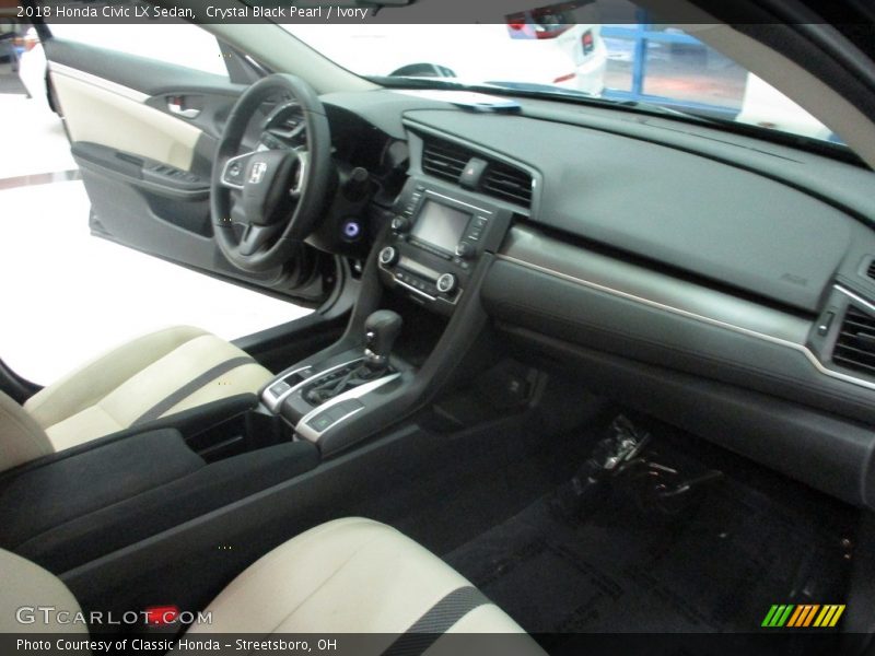 Crystal Black Pearl / Ivory 2018 Honda Civic LX Sedan