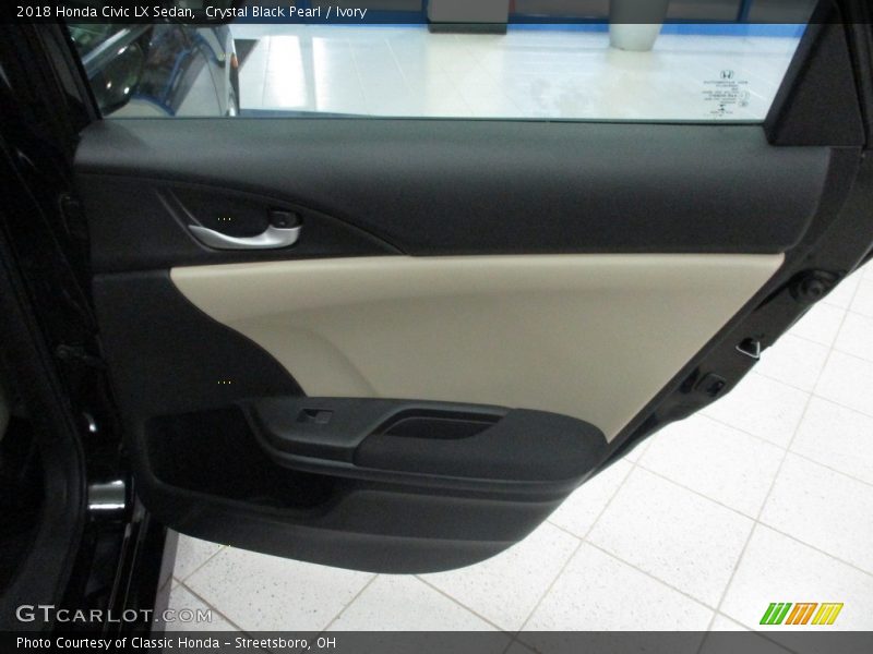 Crystal Black Pearl / Ivory 2018 Honda Civic LX Sedan