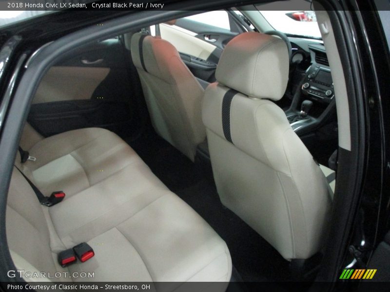 Crystal Black Pearl / Ivory 2018 Honda Civic LX Sedan