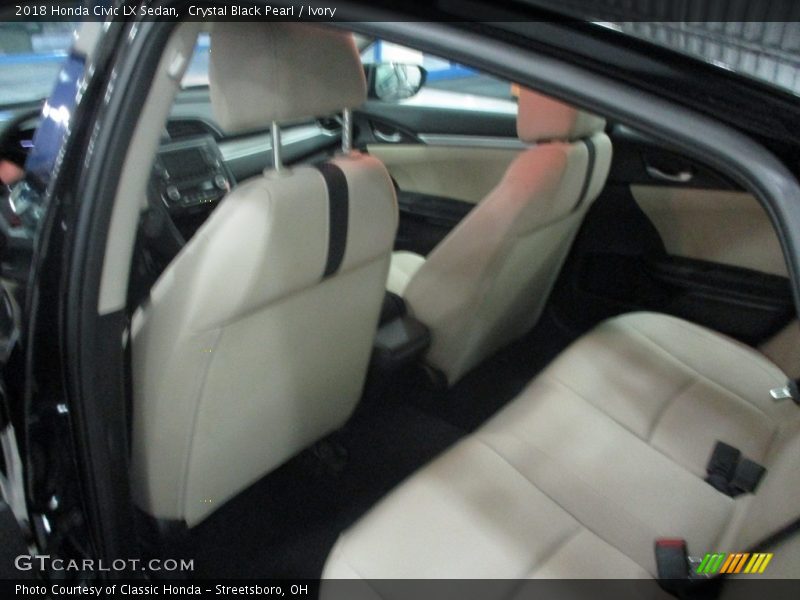 Crystal Black Pearl / Ivory 2018 Honda Civic LX Sedan