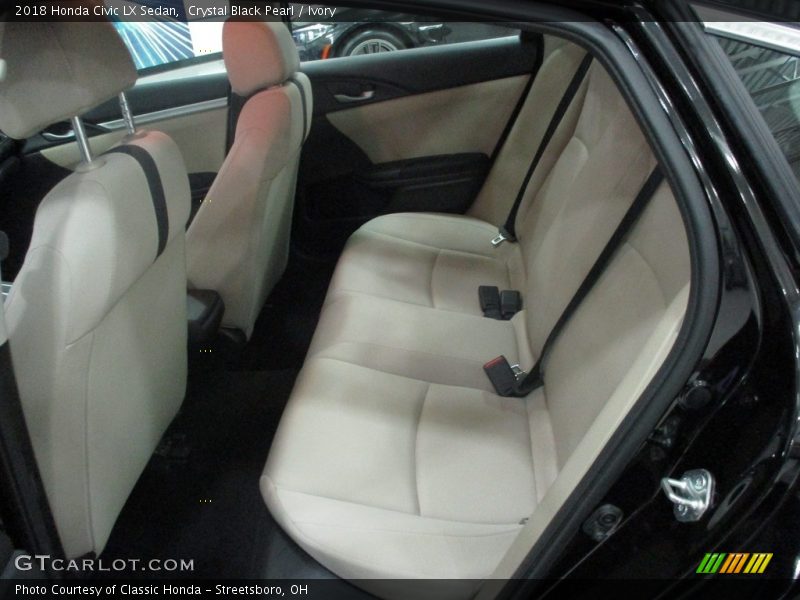 Crystal Black Pearl / Ivory 2018 Honda Civic LX Sedan