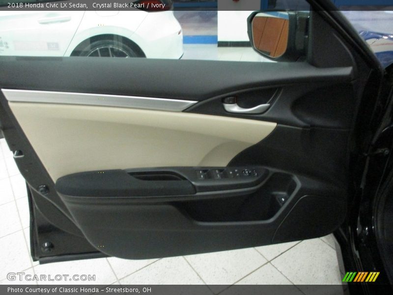 Crystal Black Pearl / Ivory 2018 Honda Civic LX Sedan