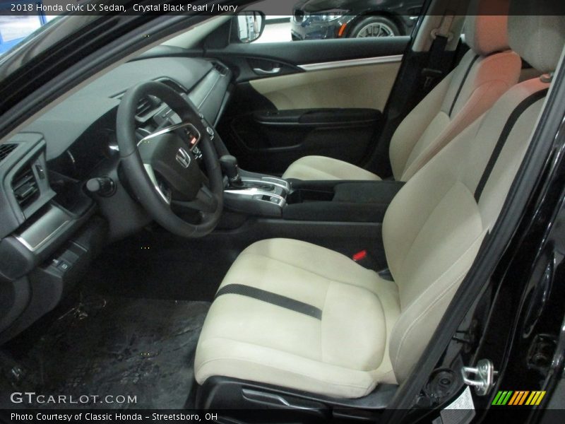 Crystal Black Pearl / Ivory 2018 Honda Civic LX Sedan