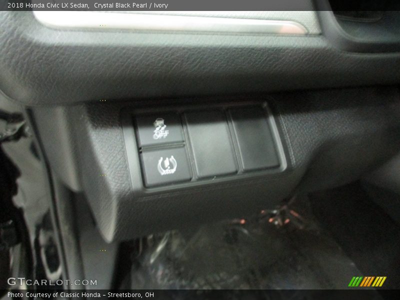 Crystal Black Pearl / Ivory 2018 Honda Civic LX Sedan
