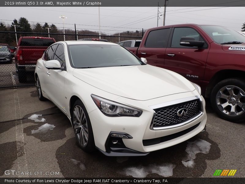 Majestic White / Graphite 2019 Infiniti Q50 3.0t AWD
