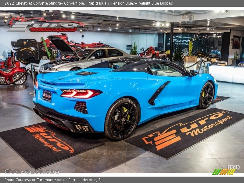 Rapid Blue / Tension Blue/­Twilight Blue Dipped 2022 Chevrolet Corvette Stingray Convertible
