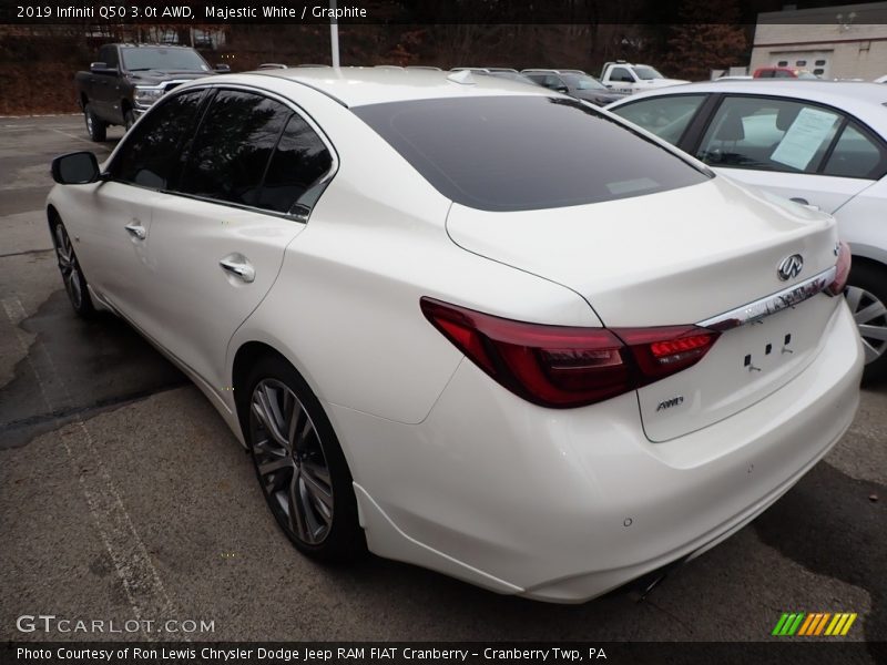 Majestic White / Graphite 2019 Infiniti Q50 3.0t AWD