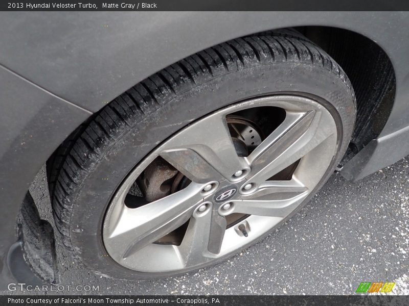 Matte Gray / Black 2013 Hyundai Veloster Turbo