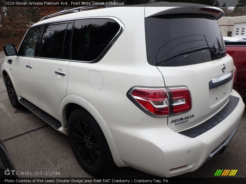 Pearl White Tricoat / Charcoal 2019 Nissan Armada Platinum 4x4