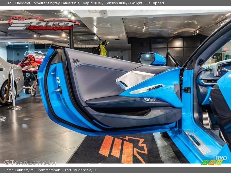 Rapid Blue / Tension Blue/­Twilight Blue Dipped 2022 Chevrolet Corvette Stingray Convertible