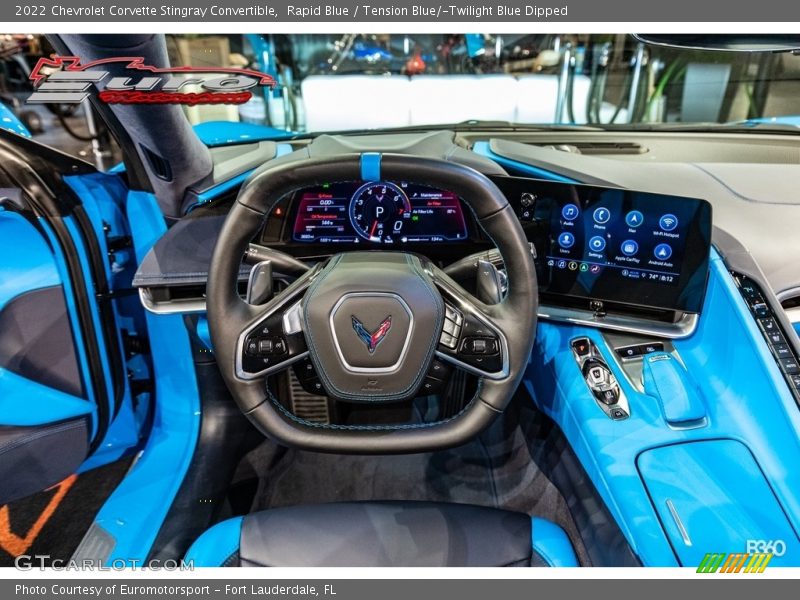 Rapid Blue / Tension Blue/­Twilight Blue Dipped 2022 Chevrolet Corvette Stingray Convertible
