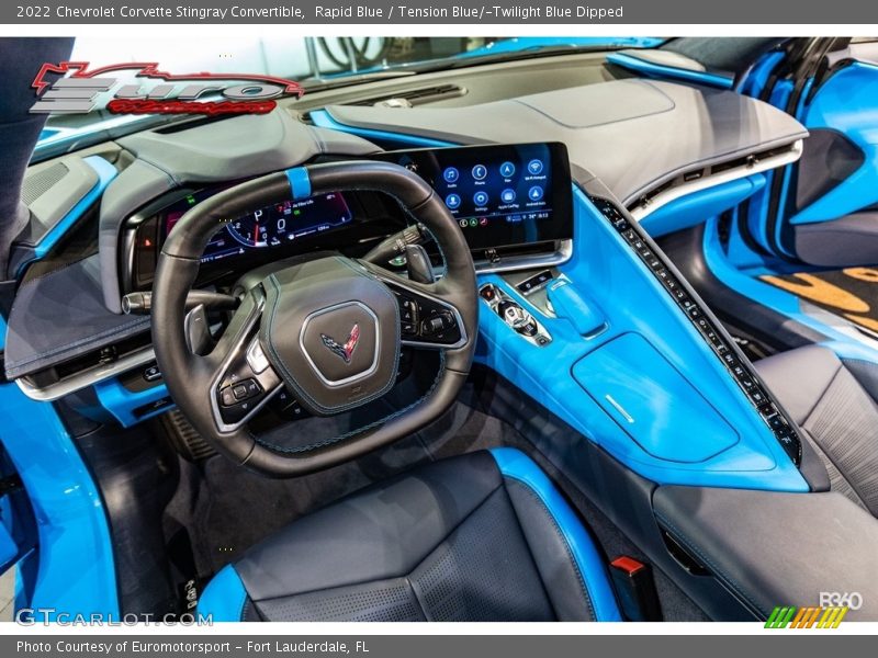 Rapid Blue / Tension Blue/­Twilight Blue Dipped 2022 Chevrolet Corvette Stingray Convertible