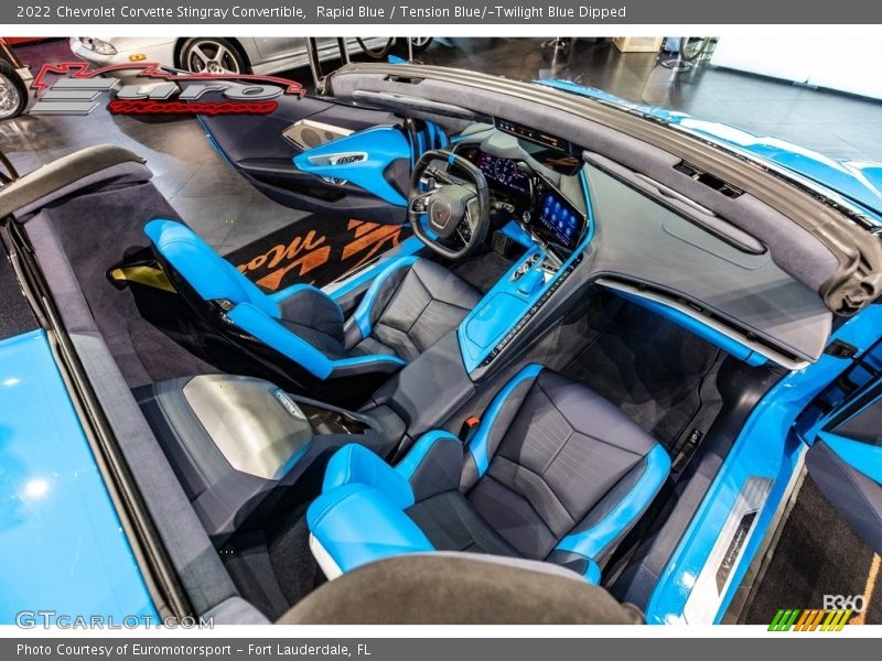 Rapid Blue / Tension Blue/­Twilight Blue Dipped 2022 Chevrolet Corvette Stingray Convertible