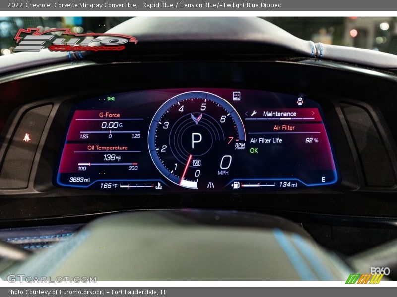 Rapid Blue / Tension Blue/­Twilight Blue Dipped 2022 Chevrolet Corvette Stingray Convertible