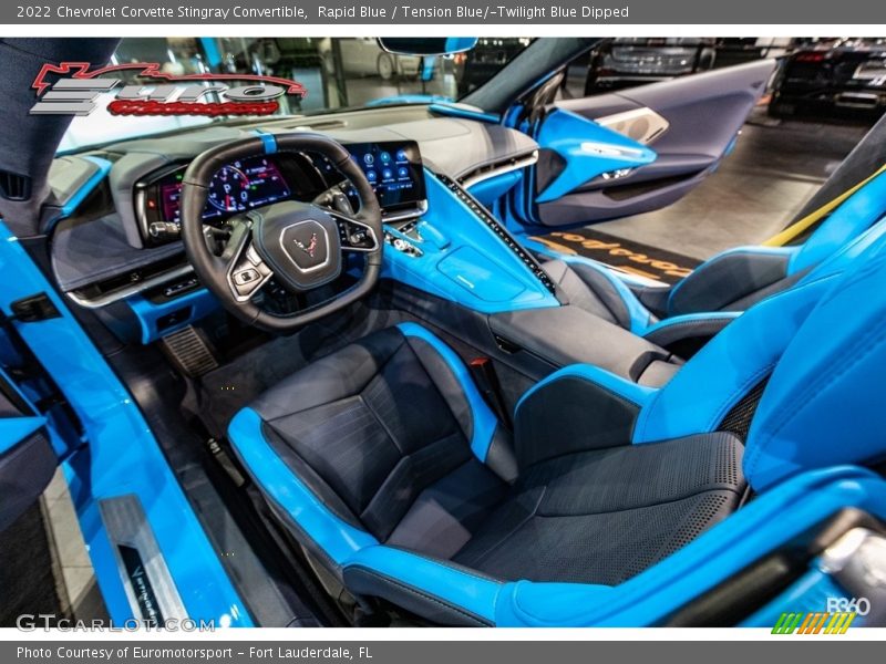 Rapid Blue / Tension Blue/­Twilight Blue Dipped 2022 Chevrolet Corvette Stingray Convertible