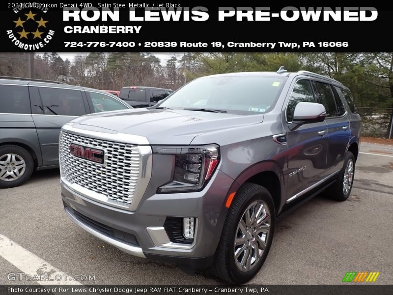 Satin Steel Metallic / Jet Black 2021 GMC Yukon Denali 4WD