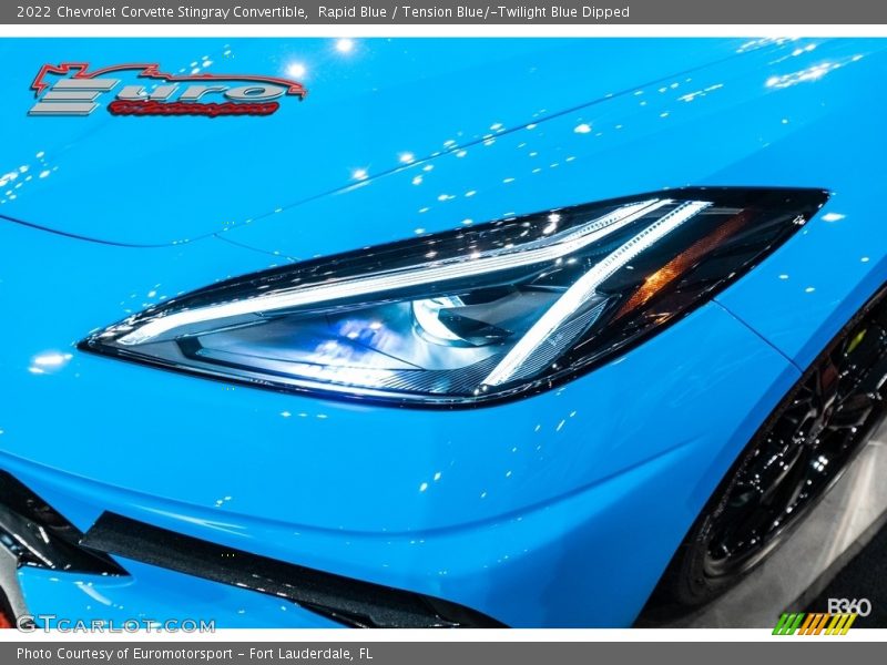 Rapid Blue / Tension Blue/­Twilight Blue Dipped 2022 Chevrolet Corvette Stingray Convertible