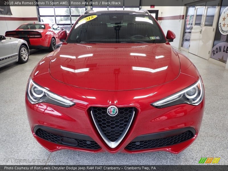 Rosso Alfa (Red) / Black/Black 2018 Alfa Romeo Stelvio Ti Sport AWD