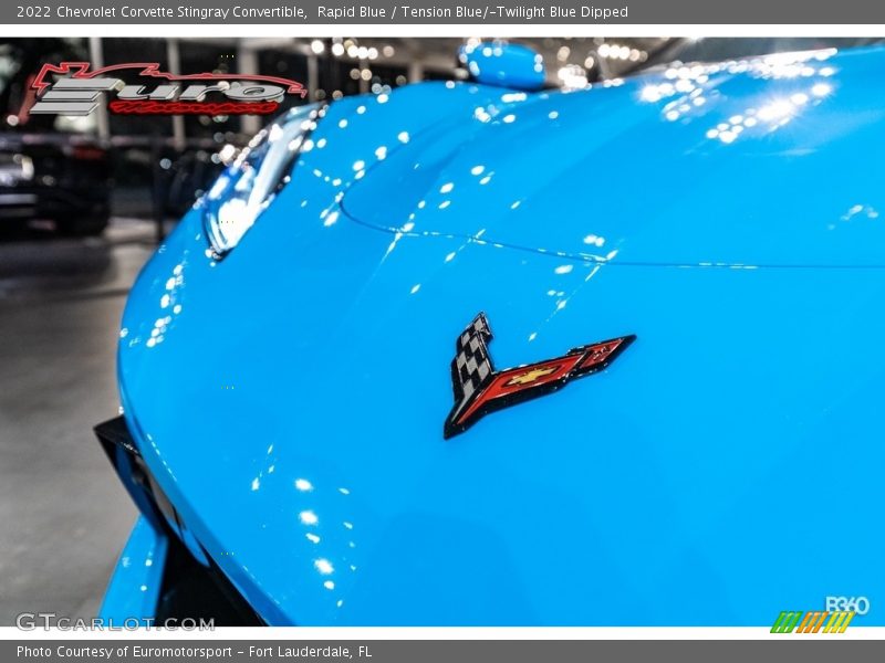 Rapid Blue / Tension Blue/­Twilight Blue Dipped 2022 Chevrolet Corvette Stingray Convertible