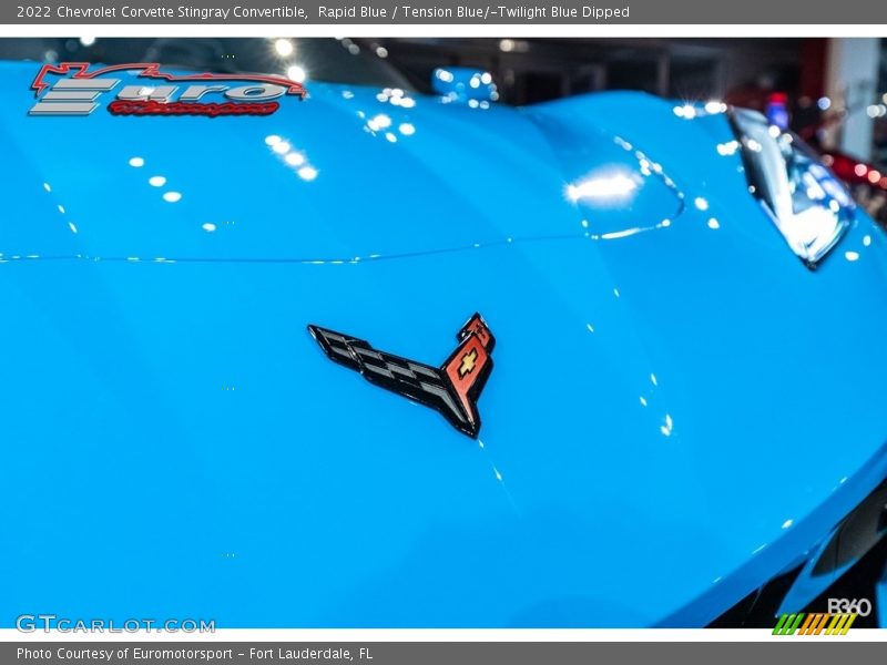 Rapid Blue / Tension Blue/­Twilight Blue Dipped 2022 Chevrolet Corvette Stingray Convertible