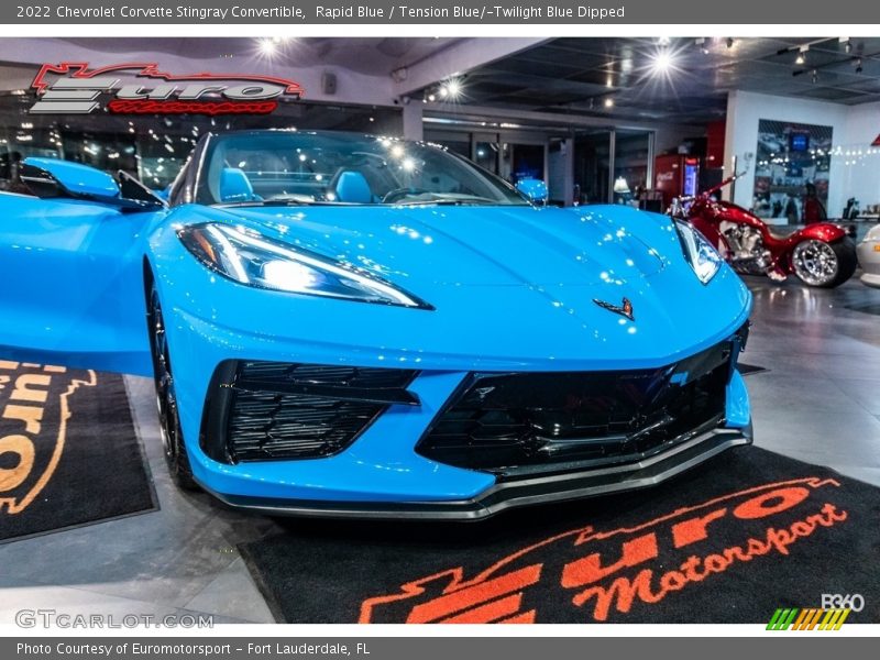 Rapid Blue / Tension Blue/­Twilight Blue Dipped 2022 Chevrolet Corvette Stingray Convertible