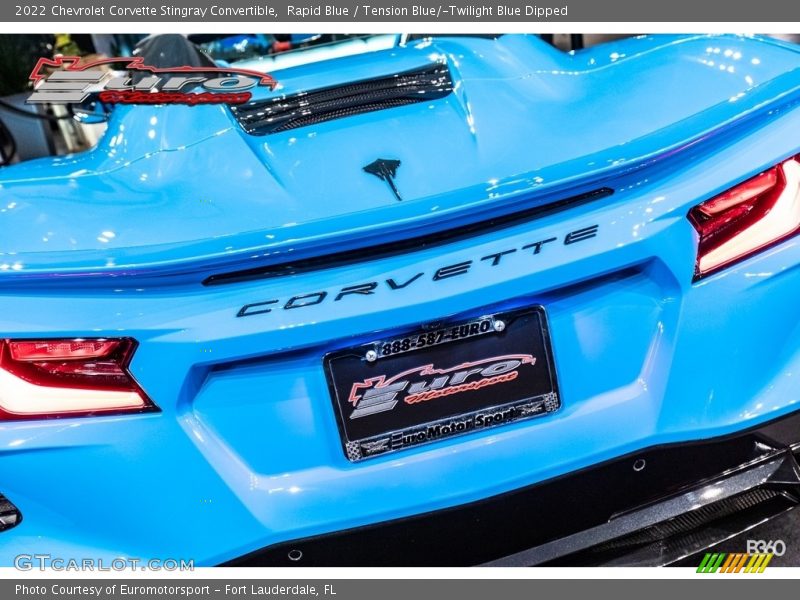 Rapid Blue / Tension Blue/­Twilight Blue Dipped 2022 Chevrolet Corvette Stingray Convertible