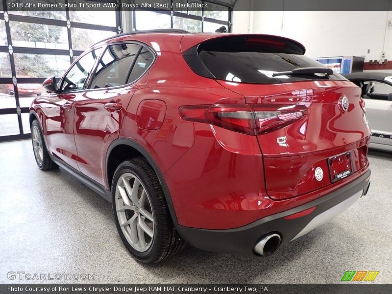 Rosso Alfa (Red) / Black/Black 2018 Alfa Romeo Stelvio Ti Sport AWD