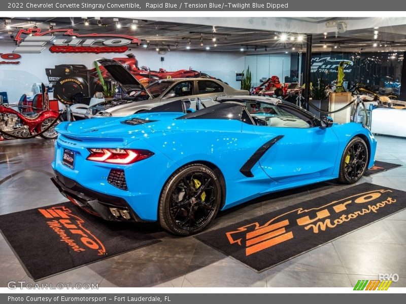Rapid Blue / Tension Blue/­Twilight Blue Dipped 2022 Chevrolet Corvette Stingray Convertible