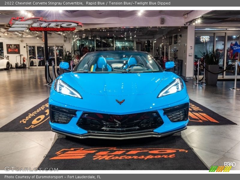 Rapid Blue / Tension Blue/­Twilight Blue Dipped 2022 Chevrolet Corvette Stingray Convertible