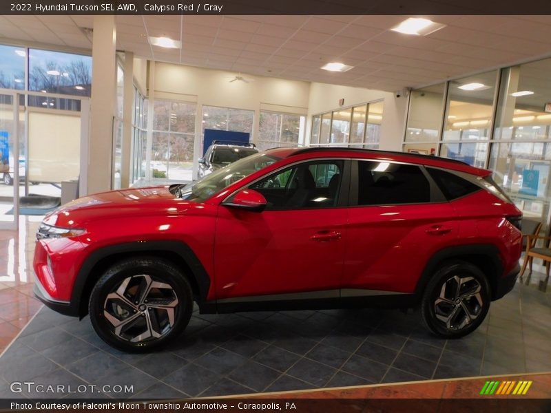 Calypso Red / Gray 2022 Hyundai Tucson SEL AWD