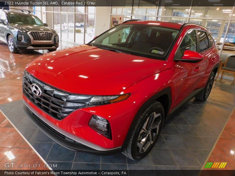 Calypso Red / Gray 2022 Hyundai Tucson SEL AWD