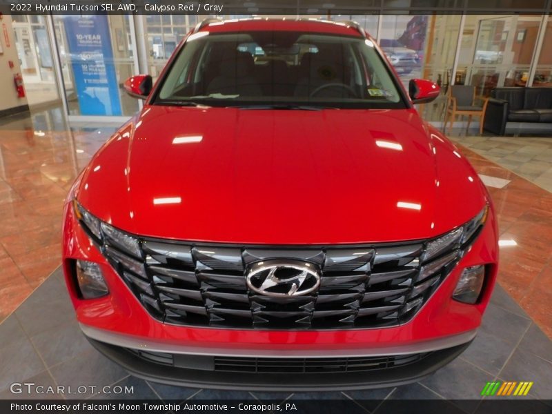Calypso Red / Gray 2022 Hyundai Tucson SEL AWD