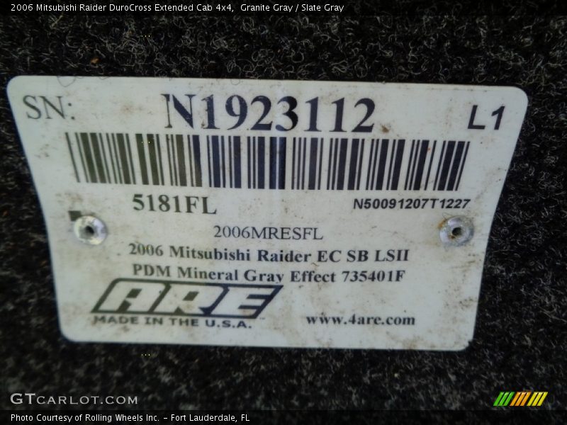 Granite Gray / Slate Gray 2006 Mitsubishi Raider DuroCross Extended Cab 4x4