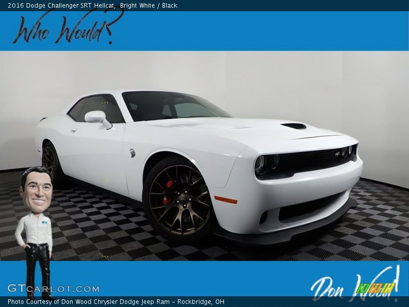 Bright White / Black 2016 Dodge Challenger SRT Hellcat