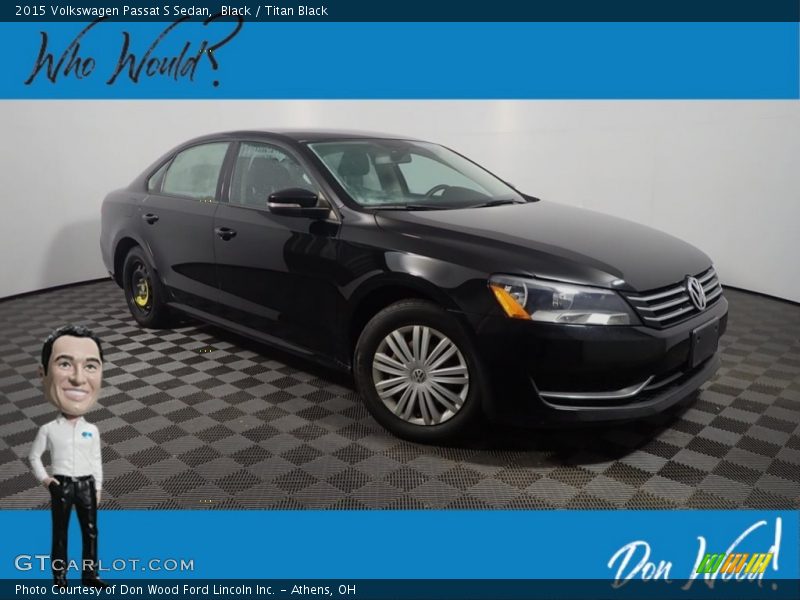 Black / Titan Black 2015 Volkswagen Passat S Sedan