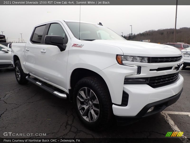 Summit White / Jet Black 2021 Chevrolet Silverado 1500 RST Crew Cab 4x4