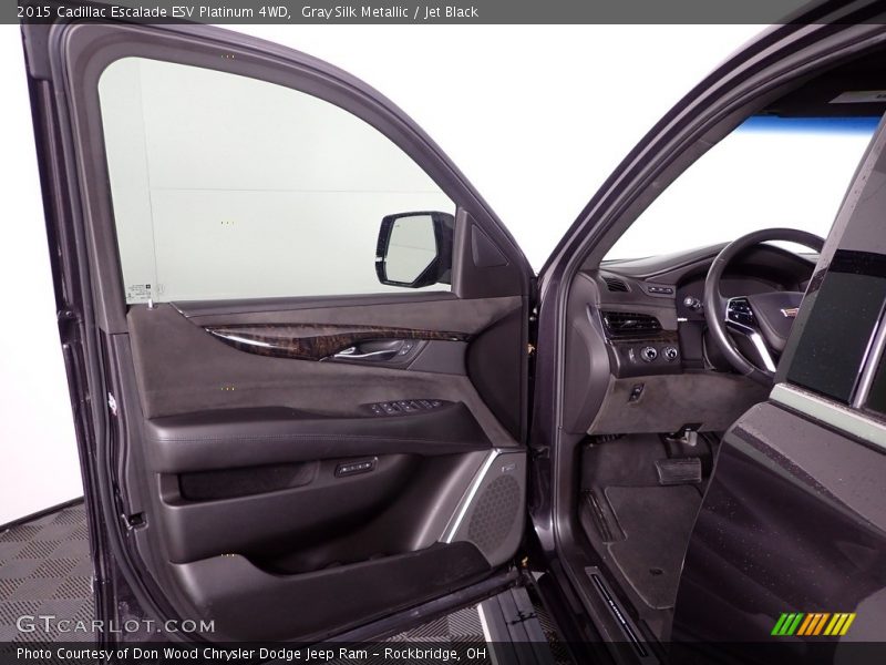 Gray Silk Metallic / Jet Black 2015 Cadillac Escalade ESV Platinum 4WD