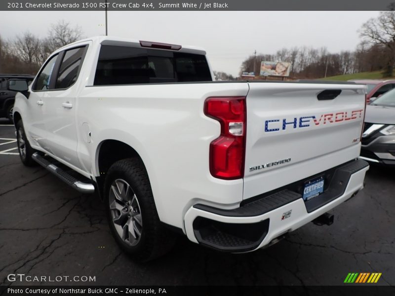 Summit White / Jet Black 2021 Chevrolet Silverado 1500 RST Crew Cab 4x4