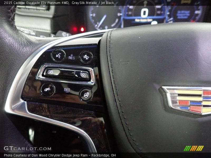 Gray Silk Metallic / Jet Black 2015 Cadillac Escalade ESV Platinum 4WD