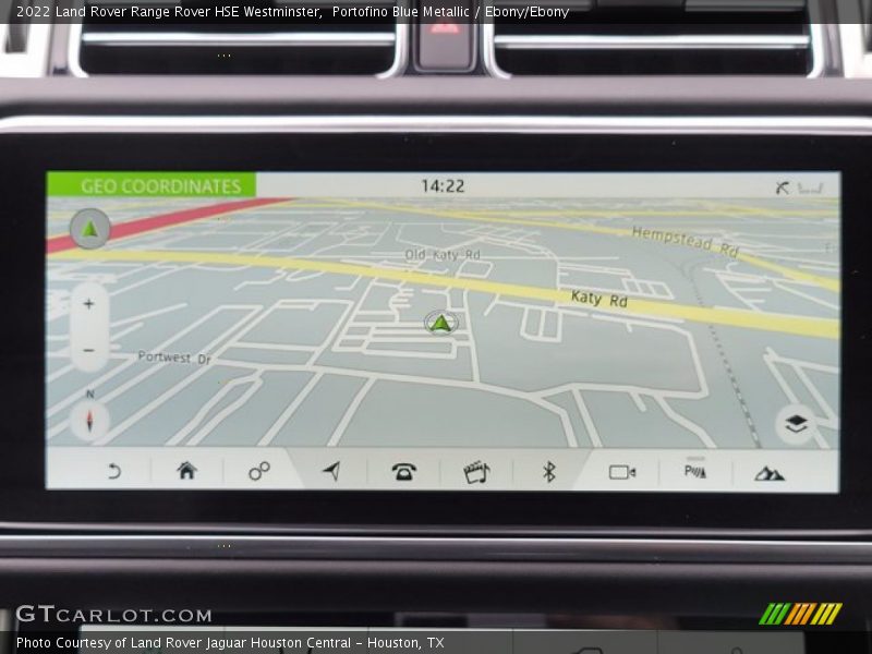 Navigation of 2022 Range Rover HSE Westminster