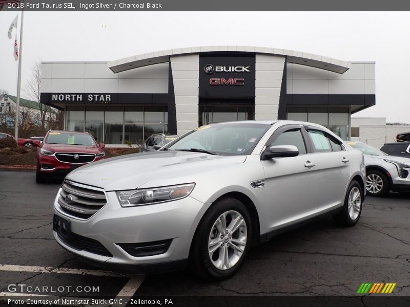 Ingot Silver / Charcoal Black 2018 Ford Taurus SEL