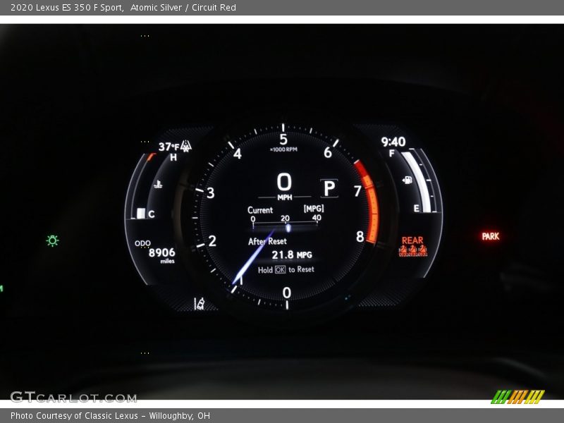 Atomic Silver / Circuit Red 2020 Lexus ES 350 F Sport
