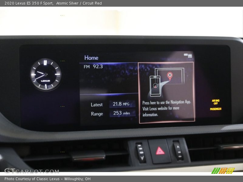 Atomic Silver / Circuit Red 2020 Lexus ES 350 F Sport