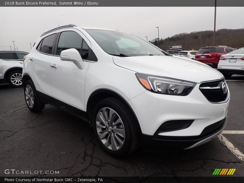 Summit White / Ebony 2018 Buick Encore Preferred
