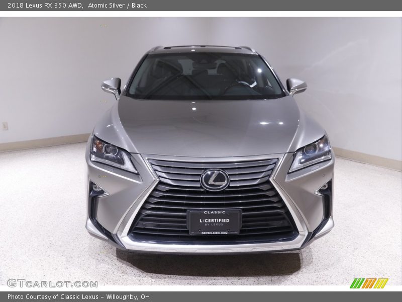 Atomic Silver / Black 2018 Lexus RX 350 AWD