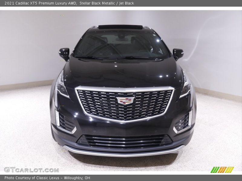 Stellar Black Metallic / Jet Black 2021 Cadillac XT5 Premium Luxury AWD