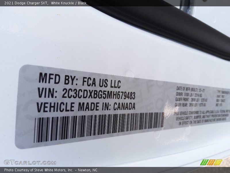 White Knuckle / Black 2021 Dodge Charger SXT