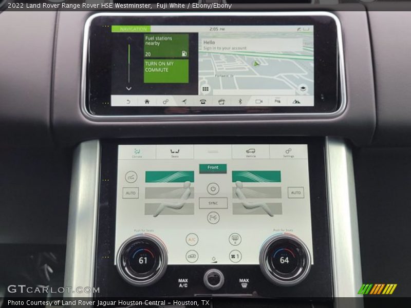 Controls of 2022 Range Rover HSE Westminster