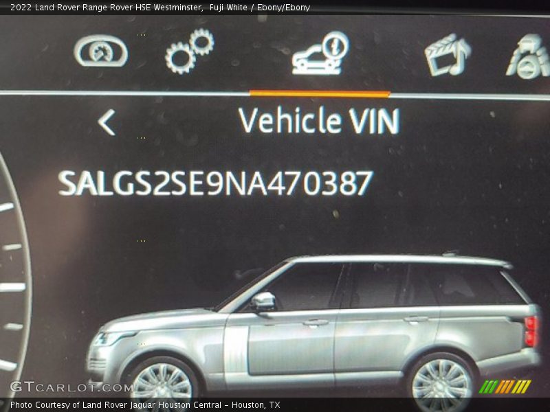 Fuji White / Ebony/Ebony 2022 Land Rover Range Rover HSE Westminster