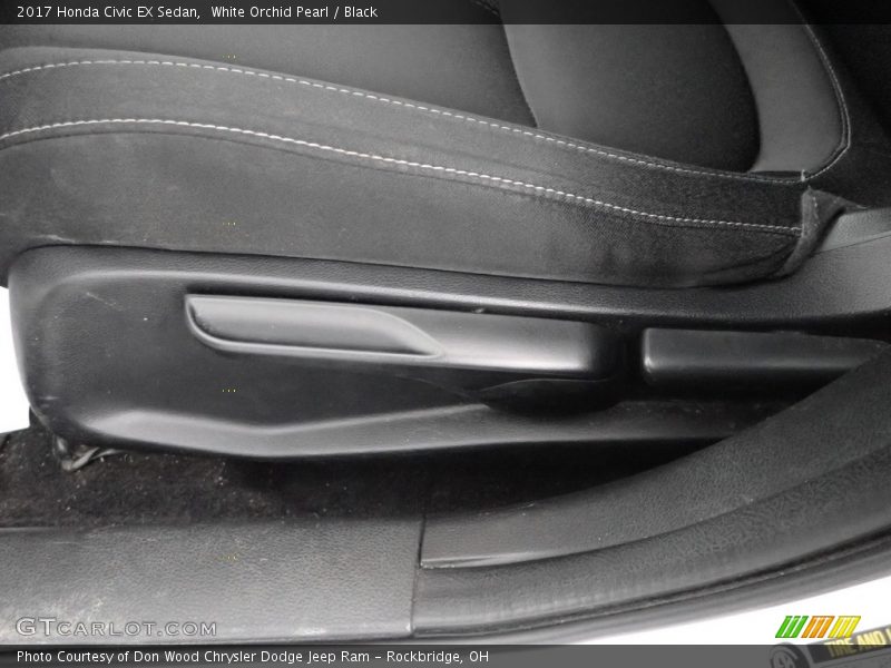 White Orchid Pearl / Black 2017 Honda Civic EX Sedan